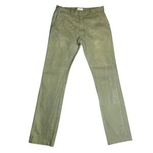 Taylor Stitch Democratic Foundation Pants Mens 36x34 Olive Chino Huckberry Green